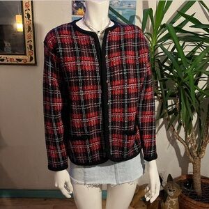 American Vintage Red and Black Plaid Jacket